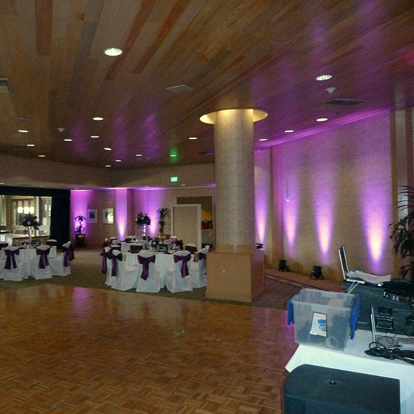 Uplighting example - great for parties to set an elegant mood.